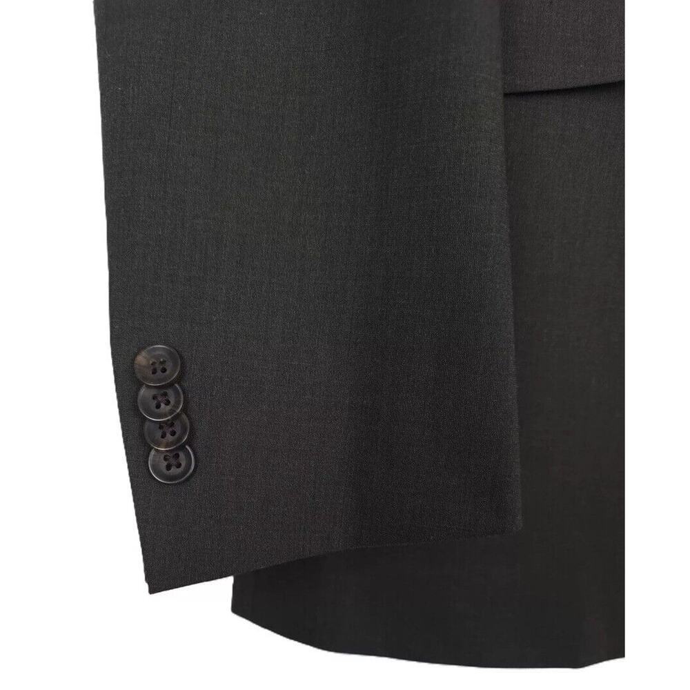 Kenneth Cole Reaction Mens Slim Fit Suit Jacket Blazer 38S Dark Grey Olive Solid - Picture 5 of 8